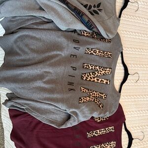 PINK Victoria's Secret Gray Sweatshirt with Black Accents